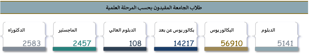 طلاب الجامعة المقيدون بحسب المرحلة العلمية.png